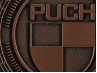 Badge / emblem Puch logo Bronze 47mm RealMetal